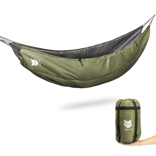 Night Cat Hammock Sleeping Bag Insulated Under Blanket, 4 Seasons.