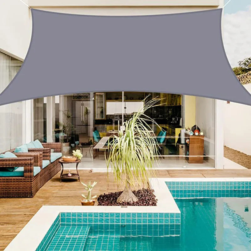 3x5m3x6m4x5m Waterproof Sunshade 300D Shade Protection Shade Sail Awning Camping Shade Cloth Large Outdoor Canopy Garden Yard