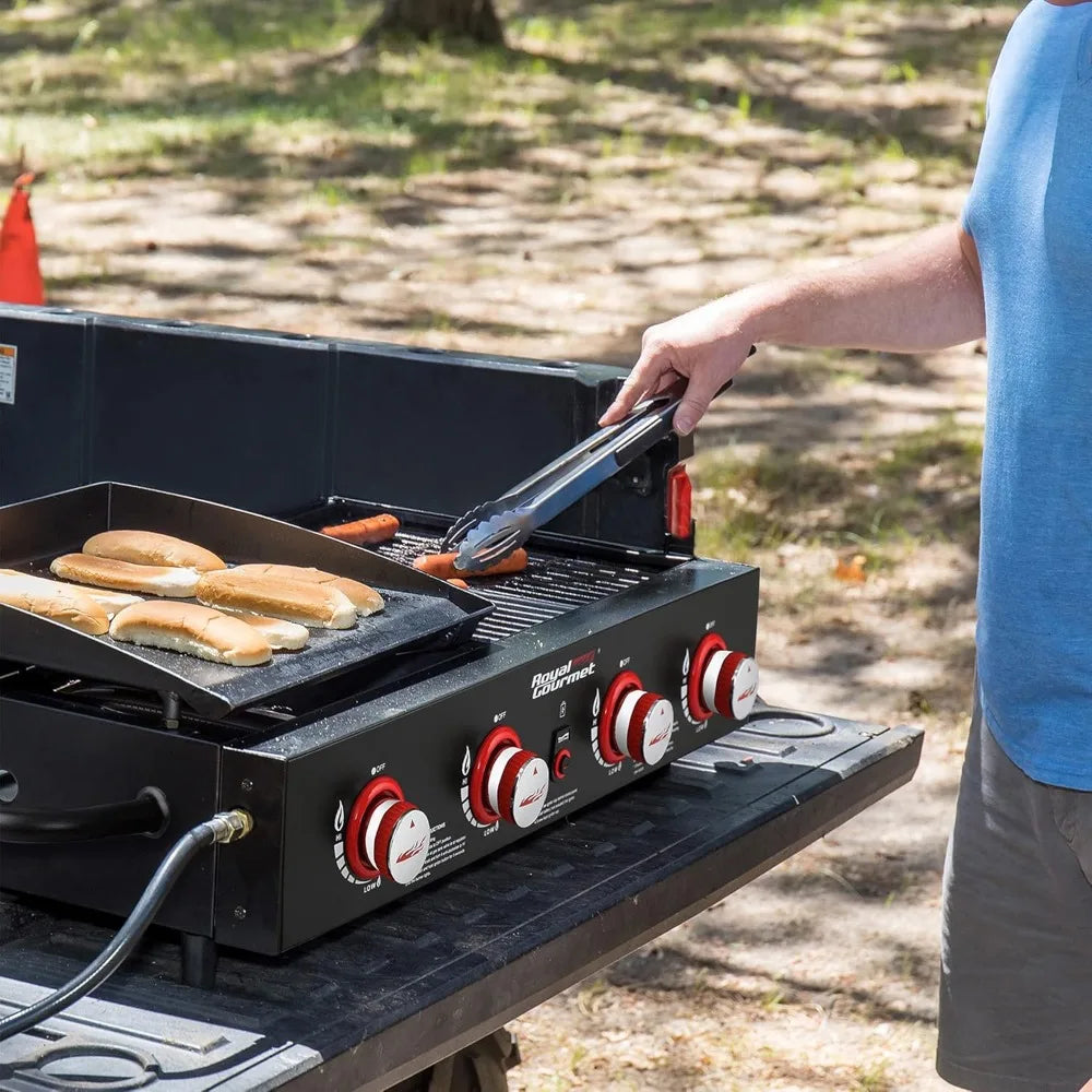 4-Burner Tailgater Grill & Griddle Combo