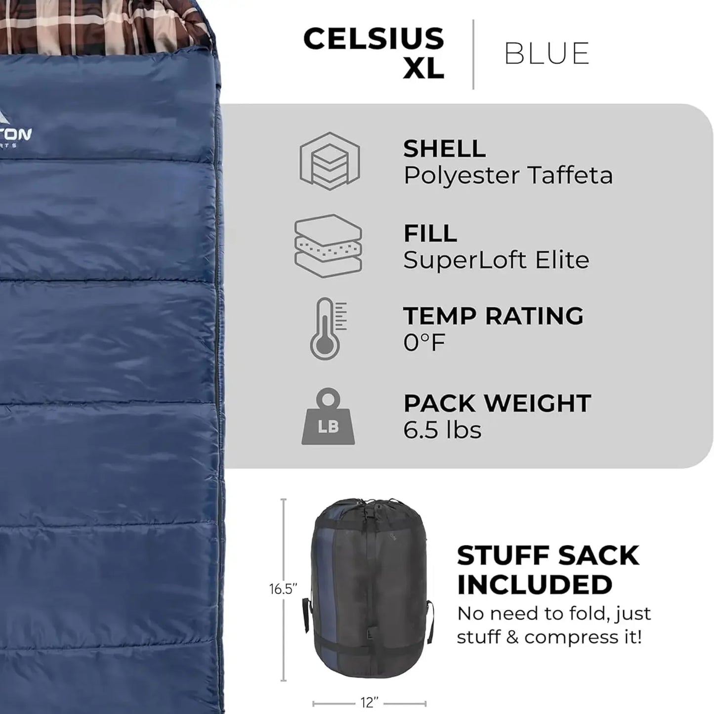 Sleeping Bag for Adults and Kids. Durable and Warm