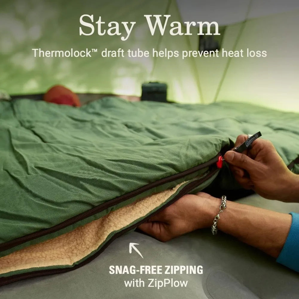 0°F Big & Tall Sleeping Bag with 2-Way Zipper.