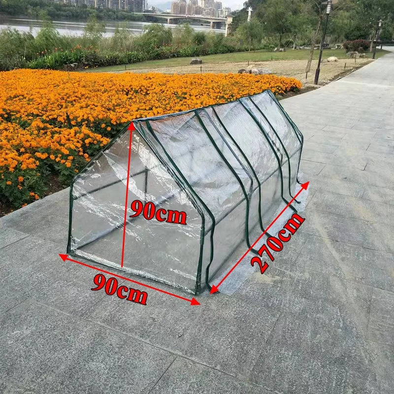 Plant Greenhouse With Frame Outdoor Indoor ,Plant Mini Greenhouse Tent Gardening Backyard Plant Flower Heat Preservation Cover