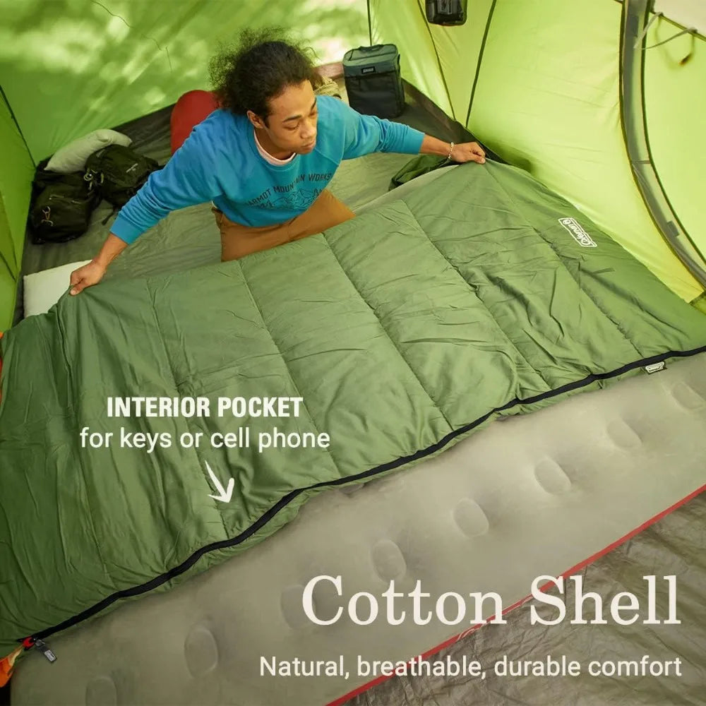 0°F Big & Tall Sleeping Bag with 2-Way Zipper.