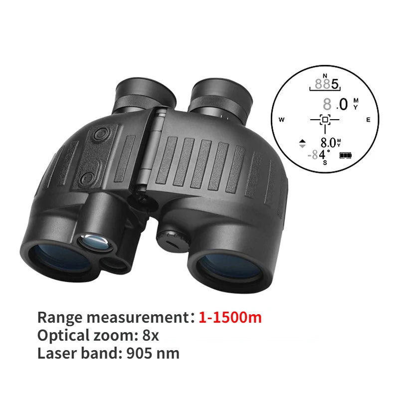 Alpine Outdoor Supplies 8x40 binoculars with FMC lenses, waterproof design, rangefinder, compass, ideal for bird watching and hunting