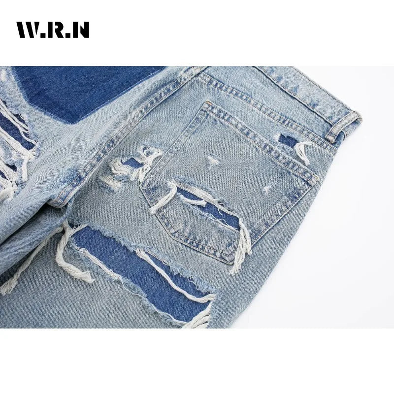 Vintage High Waist Blue Jeans Women's Casual