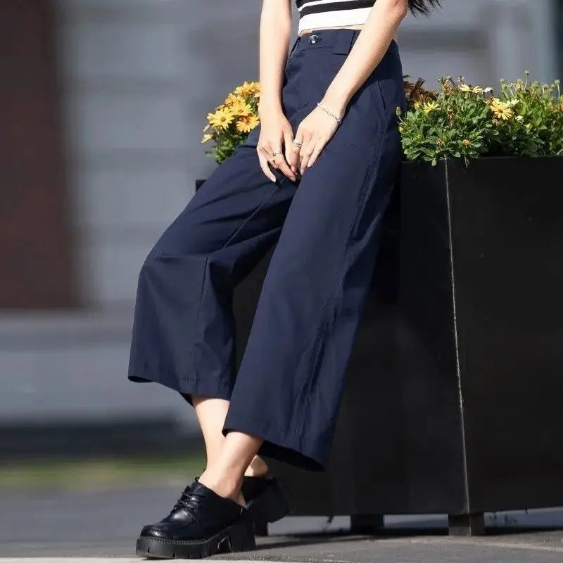 High Waist Wide Leg Pants Women's Spring And Autumn