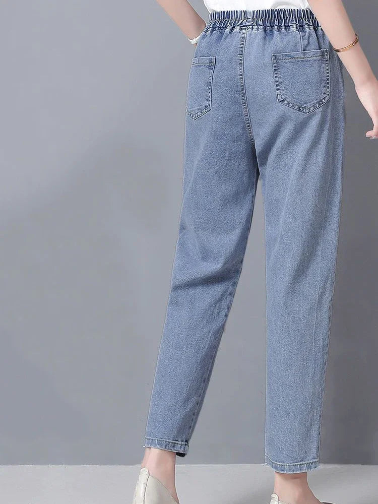 Ankle-length Harem Jeans Baggy Casual Mom's Denim Pants