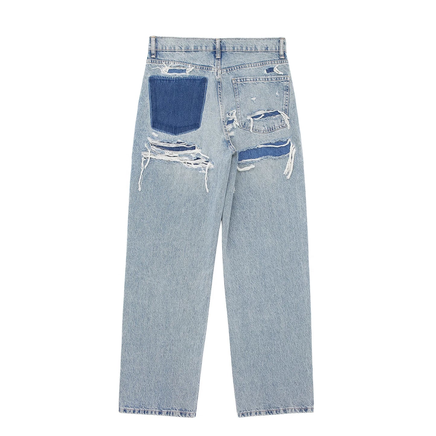 Vintage High Waist Blue Jeans Women's Casual