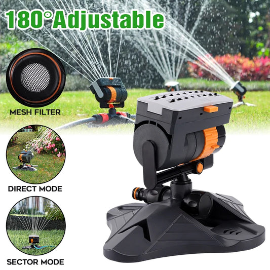 Garden Automatic Lawn Sprinkler 180°Rotating Adjustable Large Area Coverage