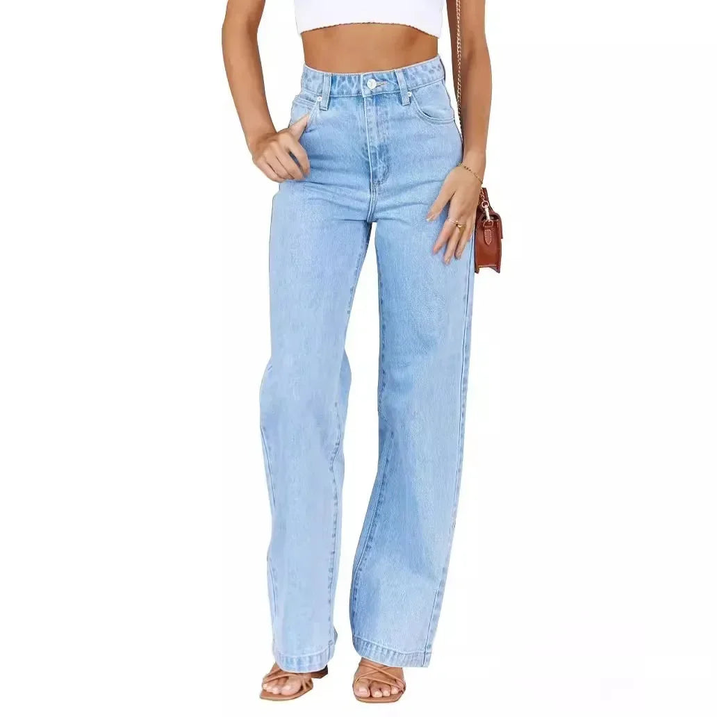 Summer High-waist Distressed High Waisted Jeans