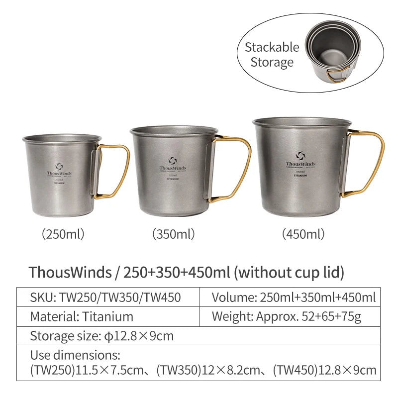 Titanium Camping Cup Outdoor Mug