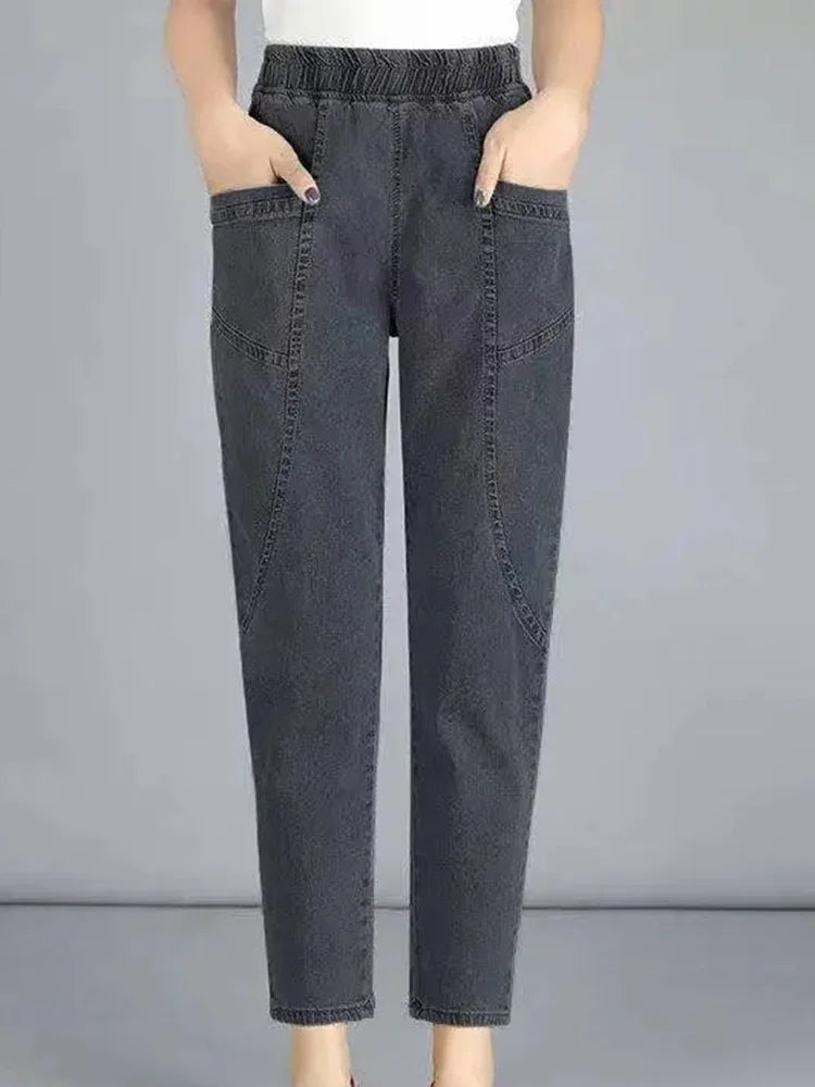 Ankle-length Harem Jeans Baggy Casual Mom's Denim Pants