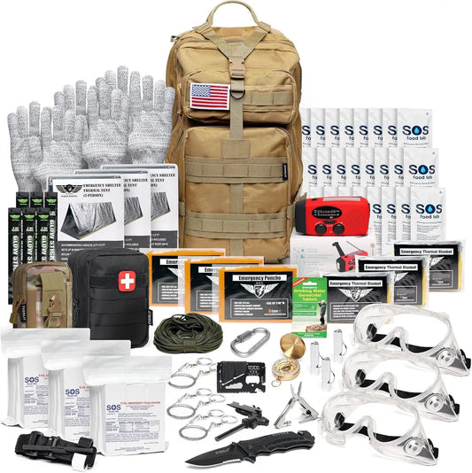 Complete 72 Hours Bug Out Bag Emergency Survival Kit for Family.