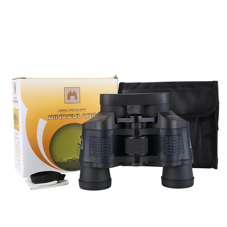 Alpine Outdoor Supplies high-power 80x80 binoculars with wide-angle HD view, compact and easy to carry for adults.