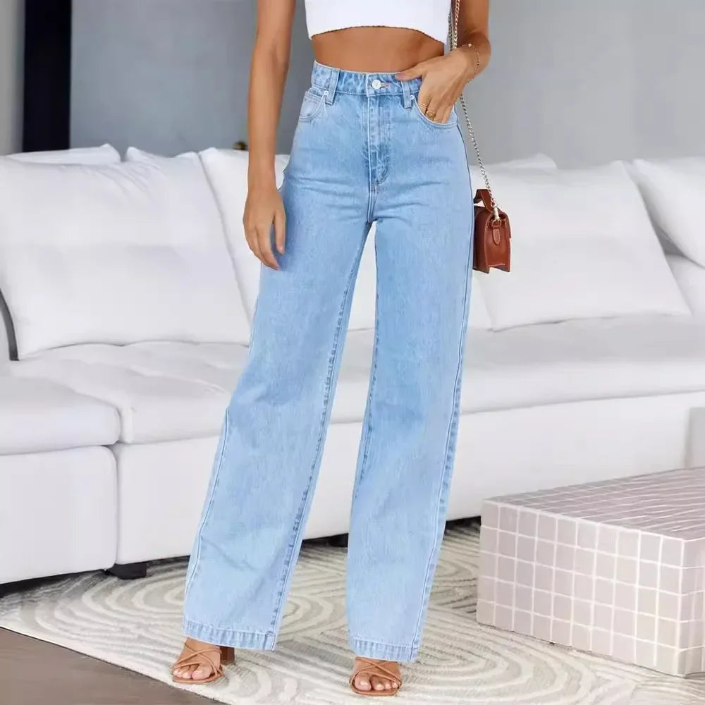 Summer High-waist Distressed High Waisted Jeans