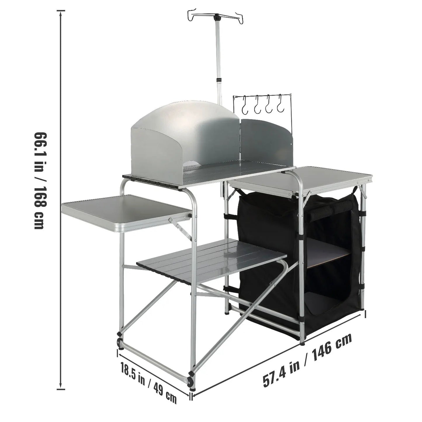 Camping Outdoor Kitchen Table Cabinet Foldable