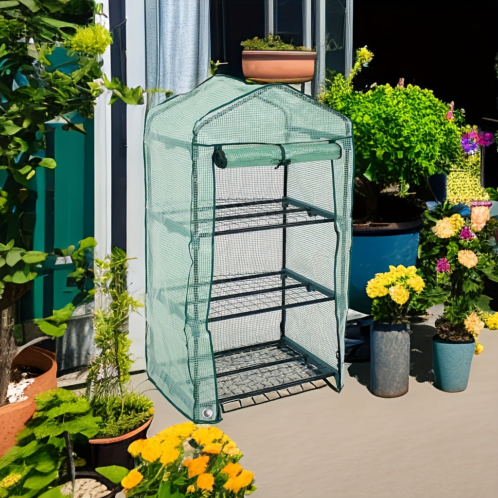 Mini Greenhouse, Plant Green House, Rack Stand Portable Greenhouses for Outdoor & Indoor with Strong Reinforced PE Cover