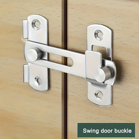 Silvery Stainless Steel Door Lock Protector - Industrial Grade, Strong and Durable