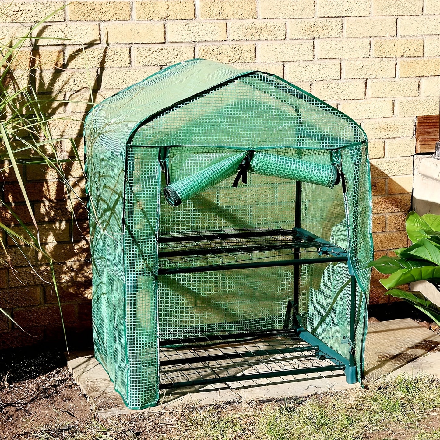 Mini Greenhouse, Plant Green House, Rack Stand Portable Greenhouses for Outdoor & Indoor with Strong Reinforced PE Cover