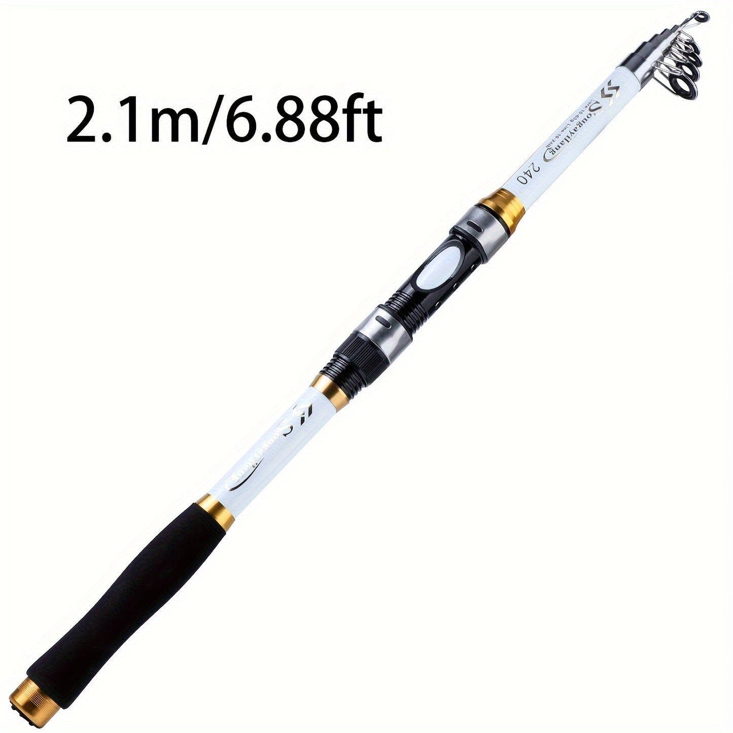 1.8M 2.1M 2.4M 2.7M 3.0M 3.3M Spinning Fishing Rod Max Drag 10Kg Ultralight Carbon Fiber Portable Telescopic Fishing Pole