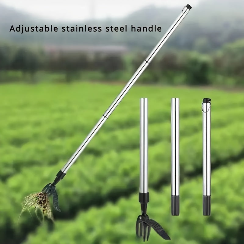 New Model Of Standing Manual Weed Remover With Three Sections, Uprooting Tool For Weeding