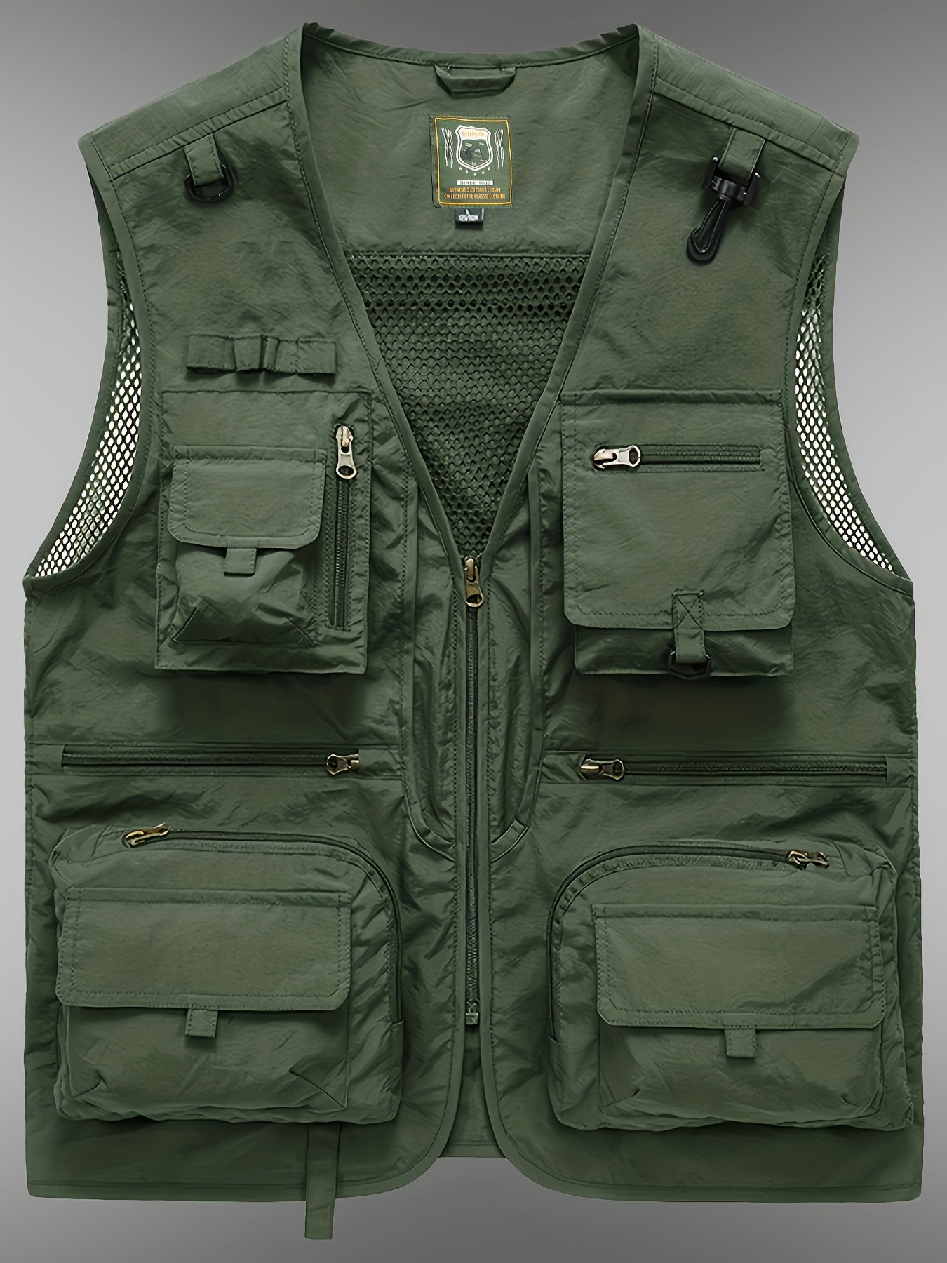 Multi-pocket Cargo Vest, Men's Casual Outwear Zip Up Vest