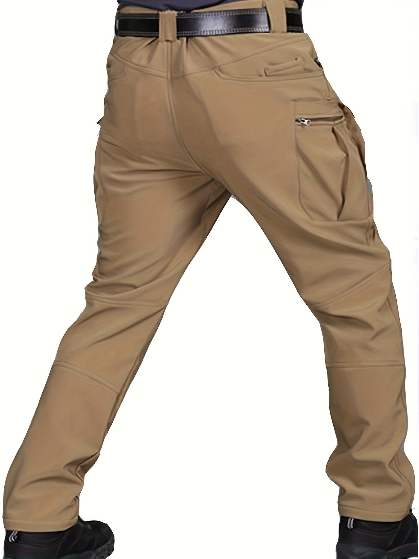 Trendy Thermal Cargo Pants, Men's Multi Flap Pocket Trousers