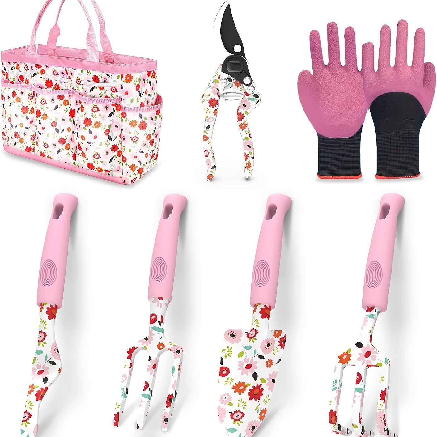 7pcs Floral Garden Tool Set for Women