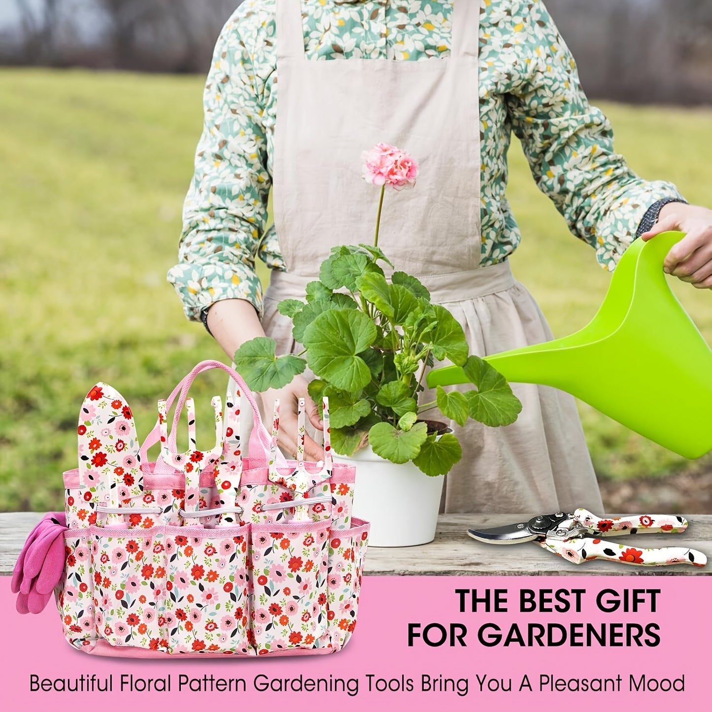 7pcs Floral Garden Tool Set for Women