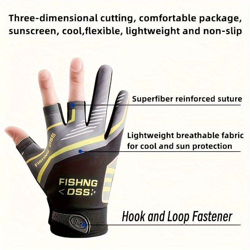 1 Pair Of Breathable Fishing Gloves