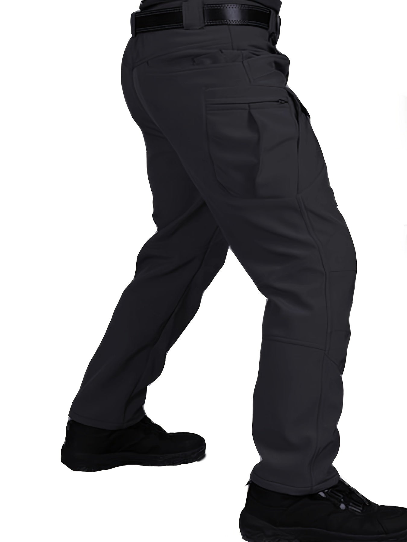 Trendy Thermal Cargo Pants, Men's Multi Flap Pocket Trousers