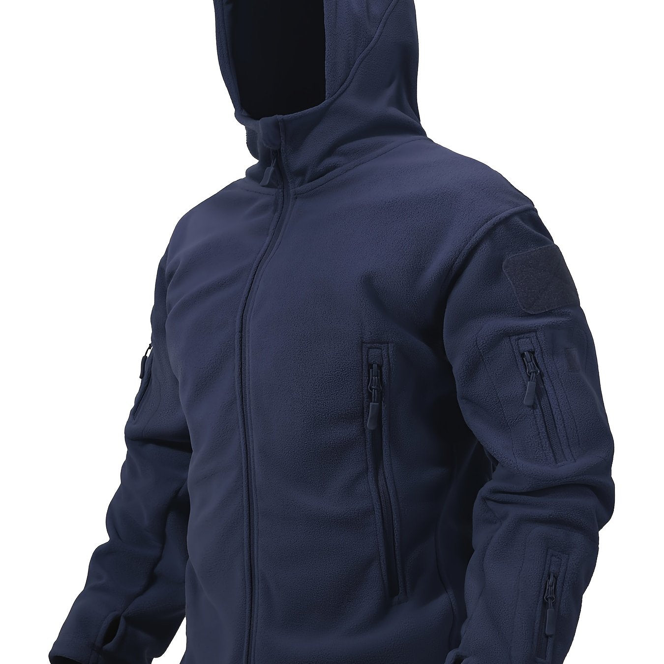 Men's Outdoor Fleece Hooded Softshell Jacket Windproof