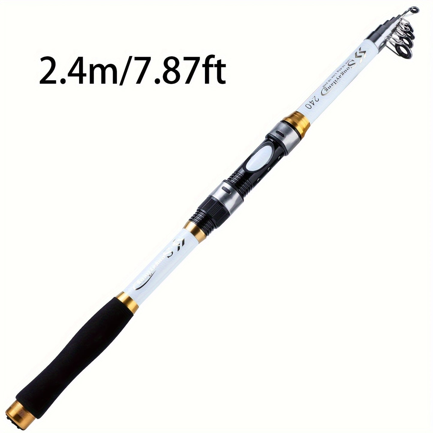 1.8M 2.1M 2.4M 2.7M 3.0M 3.3M Spinning Fishing Rod Max Drag 10Kg Ultralight Carbon Fiber Portable Telescopic Fishing Pole