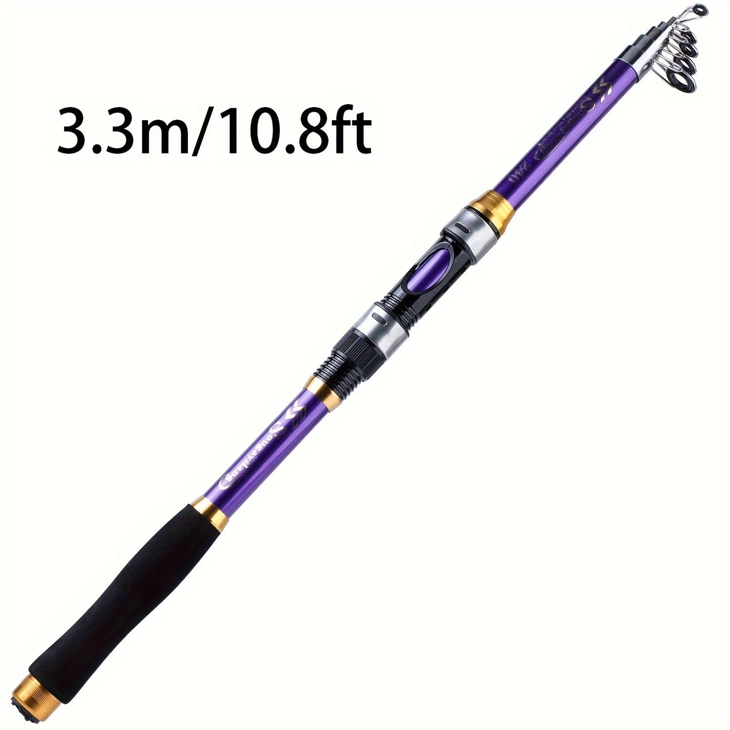 1.8M 2.1M 2.4M 2.7M 3.0M 3.3M Spinning Fishing Rod Max Drag 10Kg Ultralight Carbon Fiber Portable Telescopic Fishing Pole